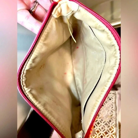 Gently Used COACH Orange Striped Crossbody Bag - Picture 4 of 6